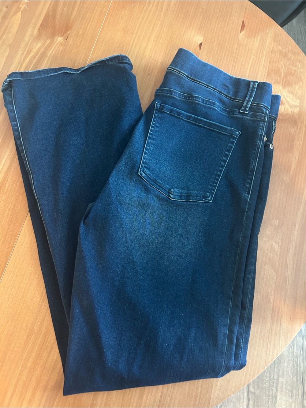 Cosmic Blue Love Dark Wash Flare Jeans Size 32 Stretch Denim